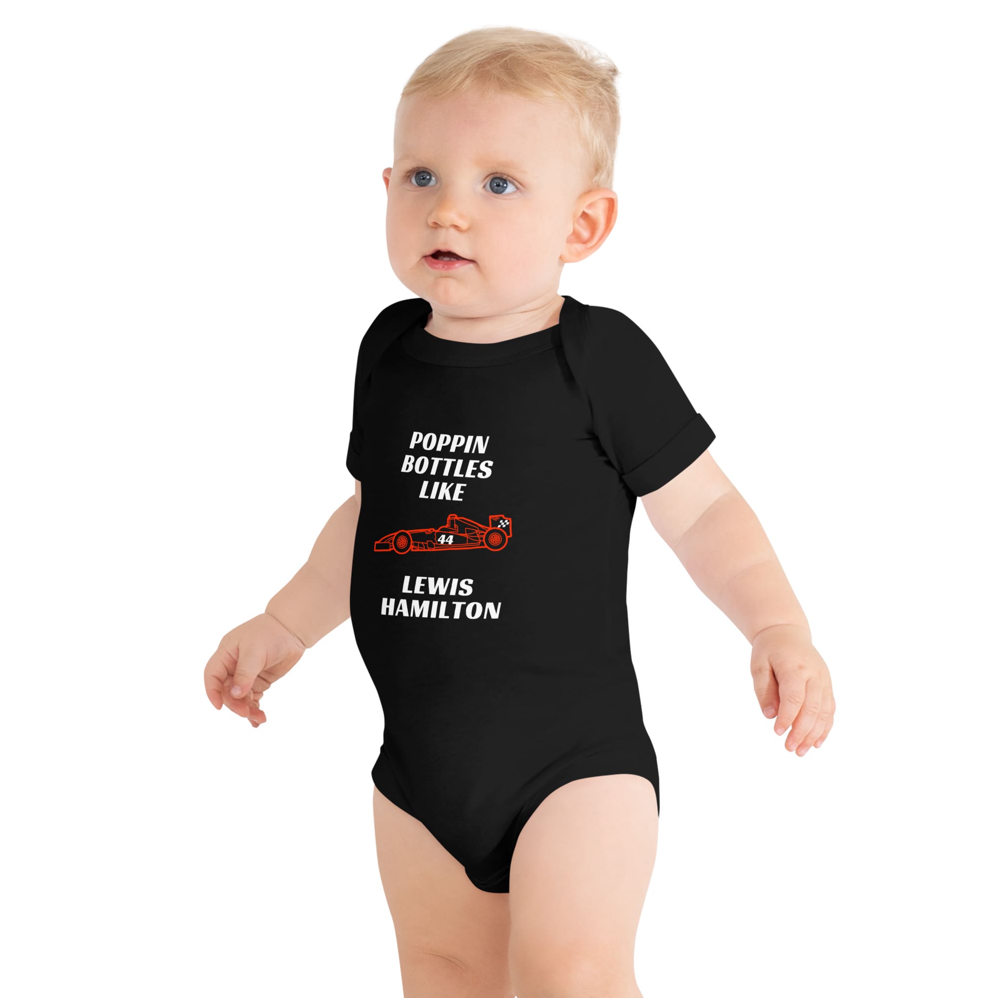 F1 Baby Onesie, Poppin Bottles like Lewis Hamilton, Formula One - Scuderia Ferrari - Image 8